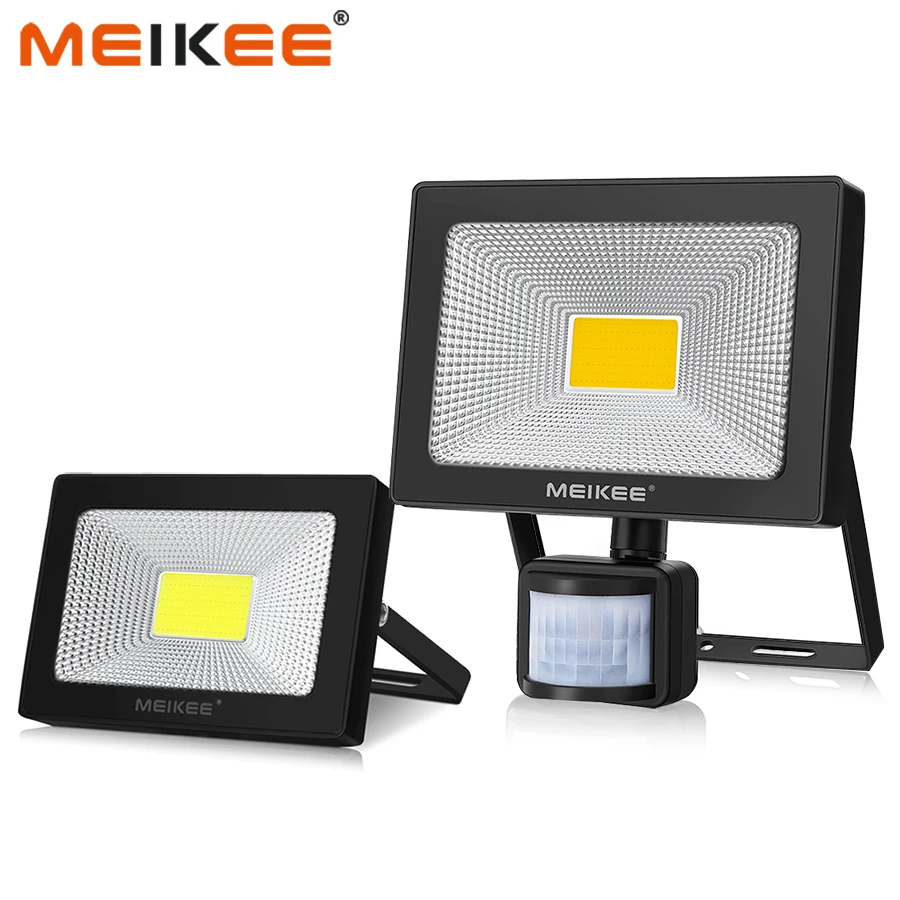 Comprar Sensor de movimiento LED Luz de inundación 10W 20W 30W 50W a prueba de agua AC110V 220V LED Reflector proyector lámpara foco al aire libre