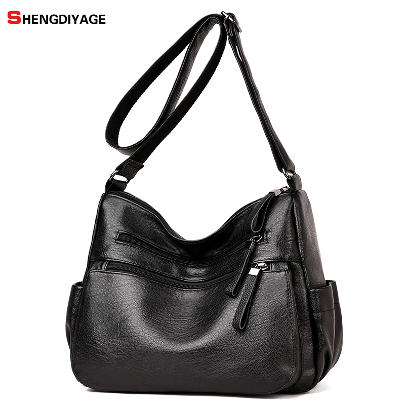 

Brand Designer Women Messenger Bags Crossbody Soft PU Leather Shoulder Bag High Quality Fashion Women Bags Handbags bolsos mujer