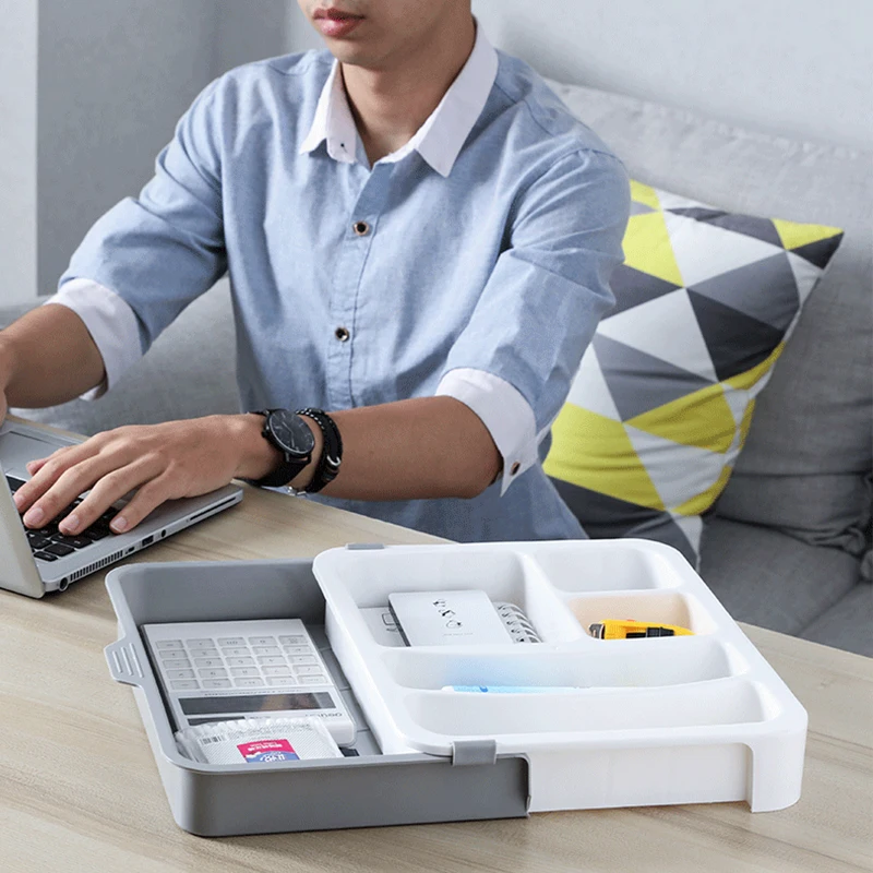 سطح المكتب تلسكوبي صندوق تخزين درج البلاستيك فرضه فصل صندوق تخزين es و صناديق أدوات المائدة المنزلية التشطيب صناديق