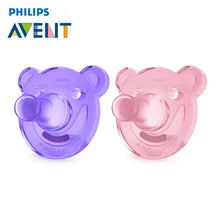 AVENT 2Pcs Silicone Nipple Dummy Baby Soother Toddler Orthodontic Nipples Teether Newborn Baby Girl Pacifier Care For 0-3 Months