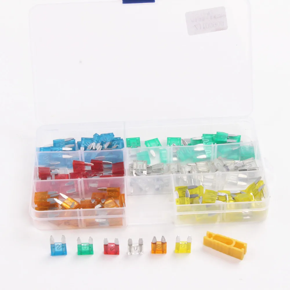 

120PCS Small Size Low Profile Blade Fuse Kit Security Blade Type Holder Fuses 5-30 AMP Auto Car Truck Insurance Piece Kit