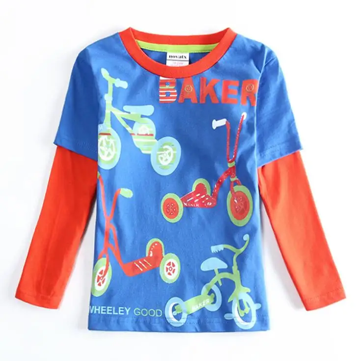 Fashion Cartoon Bike Printed Boys T shirt Boy Clothes Children Boys T-shirt Kids Shirts Autumn Child Clothing enfant boys-bike : image Fashion Cartoon Bike Printed Boys T shirt Boy Clothes Children Boys T-shirt Kids Shirts Autumn Child Clothing enfant boys-bike