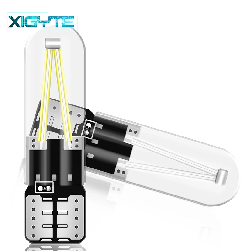 

2pcs W5W led T10 cob glass car light Led filament auto automobiles reading dome bulb lamp DRL car styling 12v Car Accessories