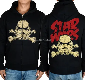 

Fashion Super Cool Film Star Wars Darth Vader Hoodies Winter jacket Punk Black Sweatshirt fleece zipper
