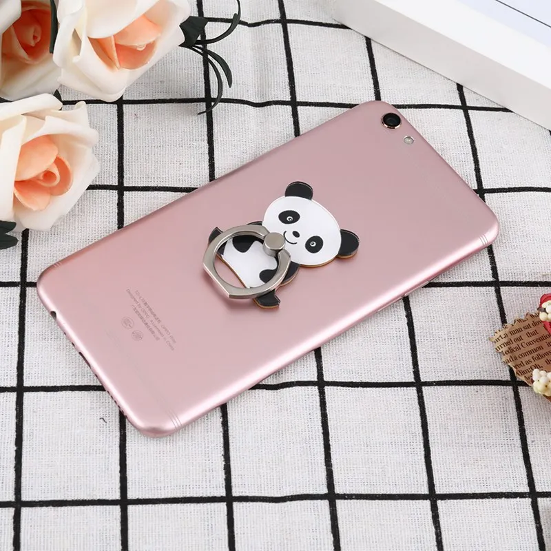 Cartoon Animal Phone Stand Mobile Finger Ring 360 Degree Rotation Holder For IPhone X 7 Plus Samsung Xiaomi