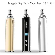 2016 Newest Dry Herb Vaporizer Ecapple IV-1 Electronic Cigarette 18650 Box Mod Herbal Vaporizer with Water Filter Glass Atomizer
