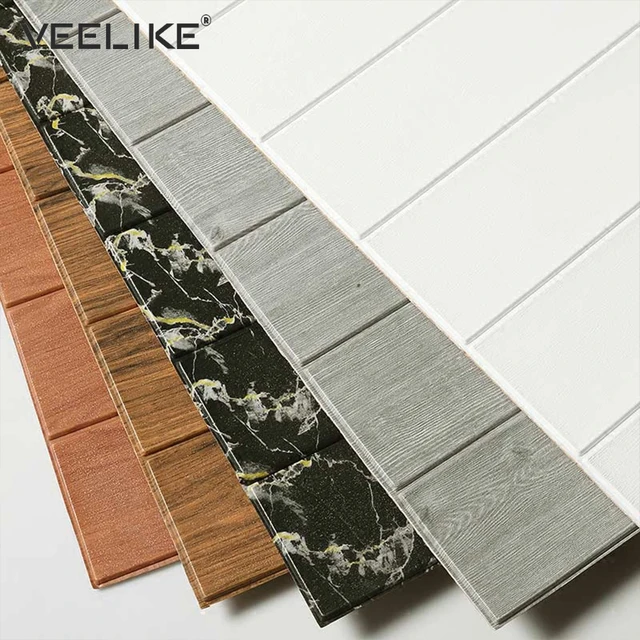 pe foam 3d wood wall panels diy wall stickers for kids room bedroom