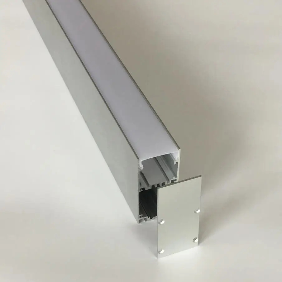 

Free Shipping Alloy aluminum T5-6063 and frosted pc cover/led linear ceiling light housing/linear lamp profile