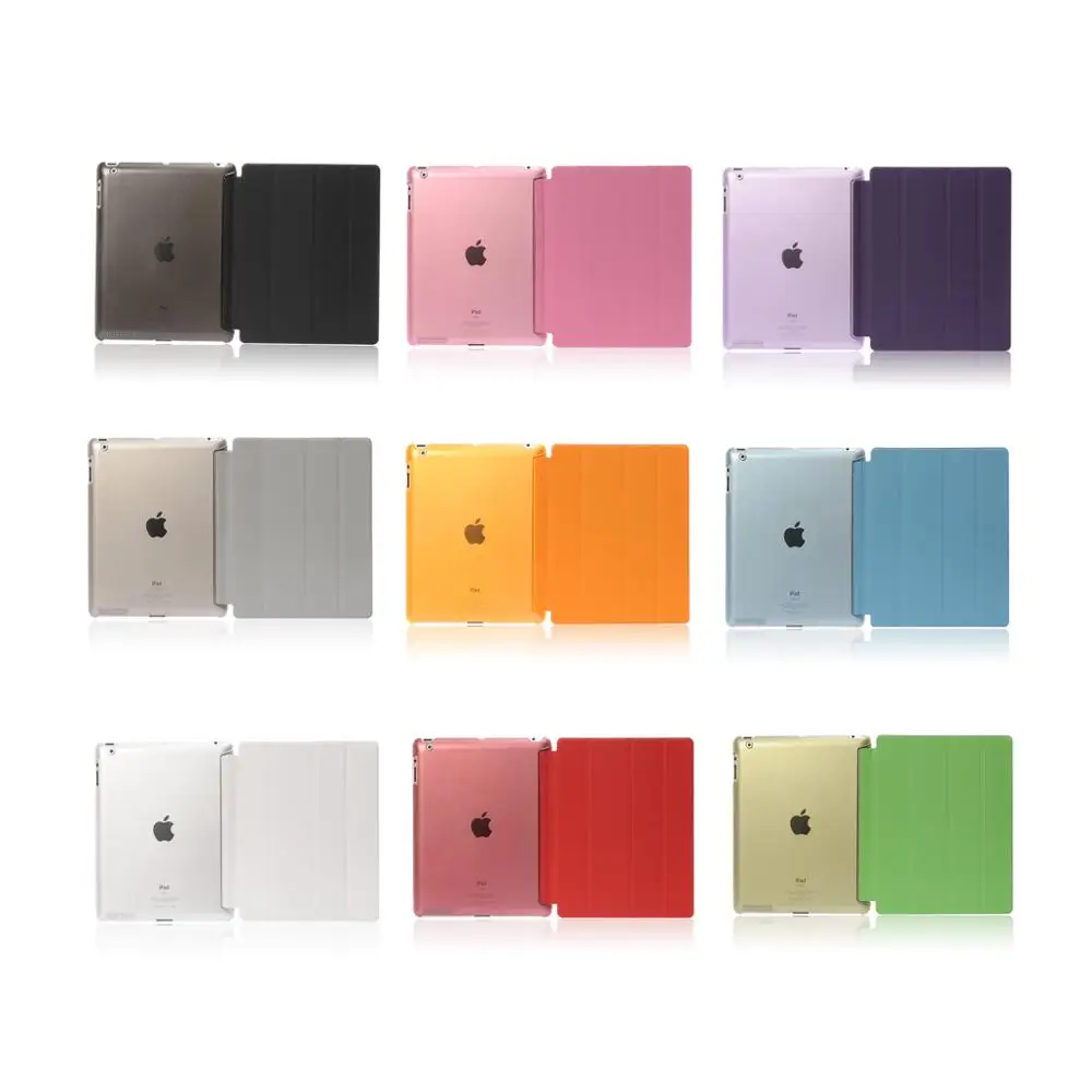 

Case for iPad 2/3/4 PC Hard PU Leather Smart Auto Sleep Wake Case Ultra Slim Tablet for iPad 2 iPad 3 iPad 4 Cover
