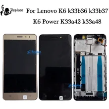 Для Lenovo K6 k33b36 k33b37 сенсорный экран дигитайзер стекло + ЖК дисплей в