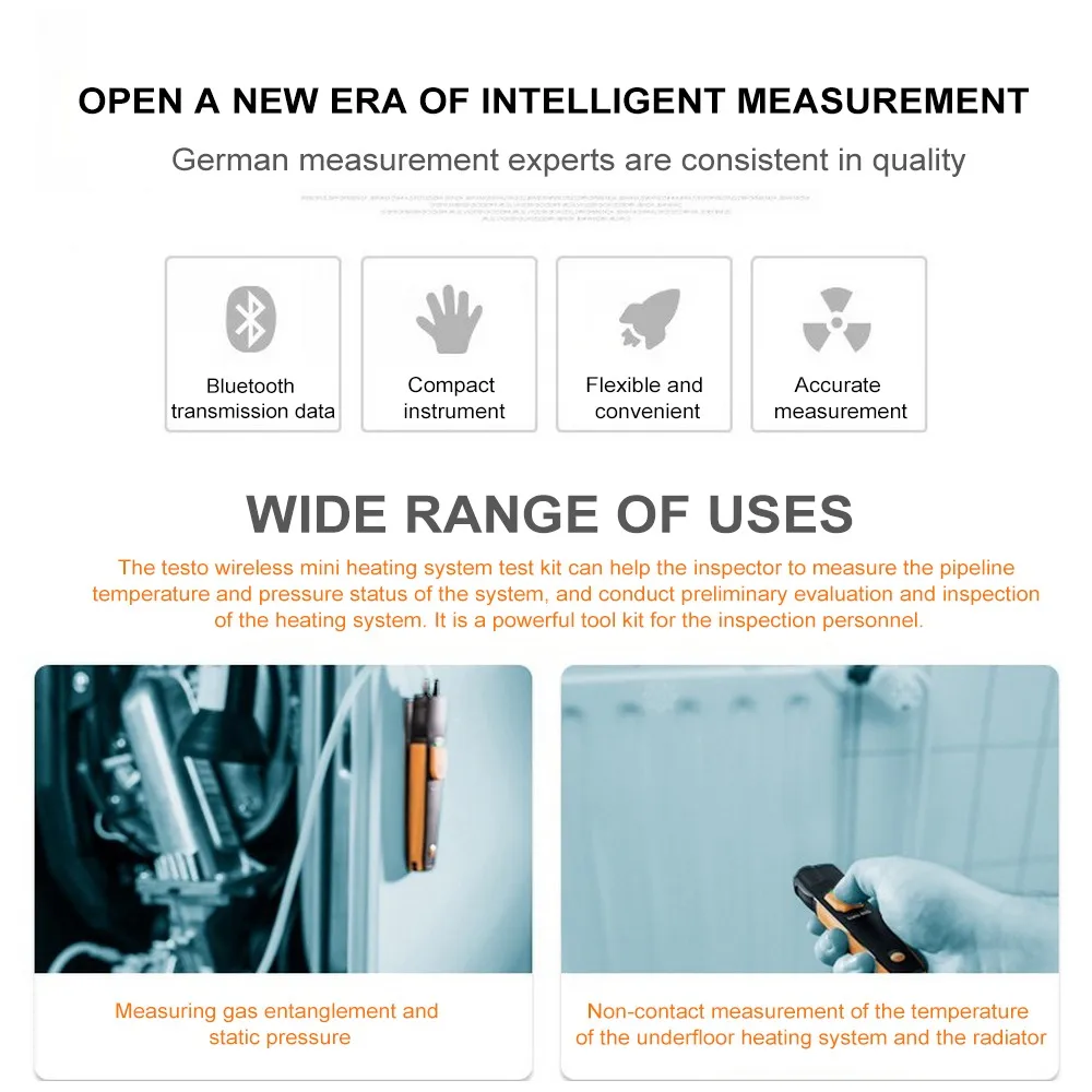 Wireless Testo Smart Pressure Gauge Diagnostic