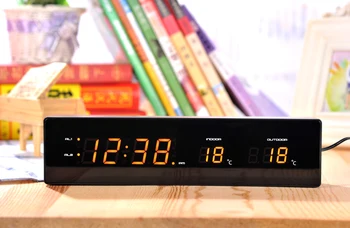 

with Snooze Function Living Rome Bedroom Decoration LED Wooden Clock Temperature and Humidity Display Retro Alarm Clock