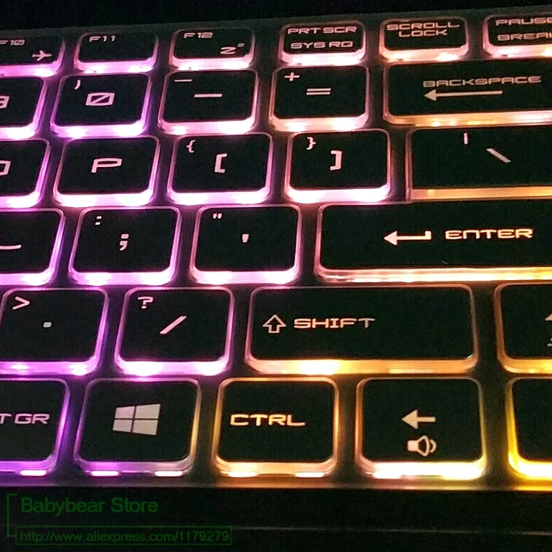 Прозрачный чехол для клавиатуры из ТПУ MSI GT62VR WS60 GP62 GS63VR PX60 PL60 WS63 CX62 WE62 GS63 GP63