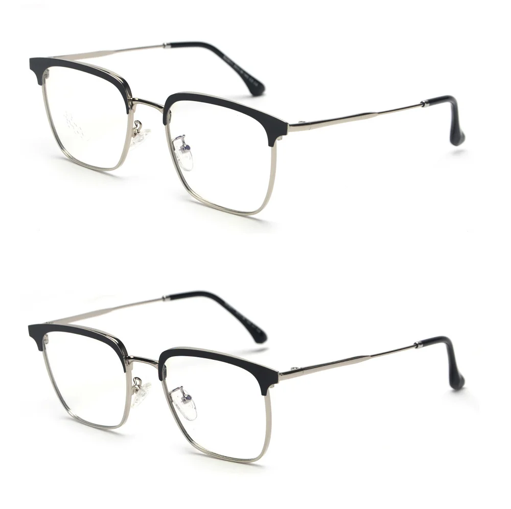 VEGA Eyewear Semi-rimless Vintage Glasses Frame Women Men Fashionable Spectacle Frame Gold Square Eyeglasses Frames VG255 (5)