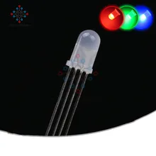 50 Pcs Rosso Verde Blu Diffusa 5 millimetri 4pin RGB Catodo Comune LED