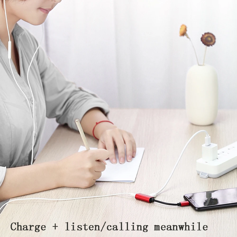 100pcs 2 in 1 Type c Audio Aux Cable Earphone Converter USB C to 3 5 mm Headphone Jack Adapter For Huawei Xiaomi Mi9 Samsung