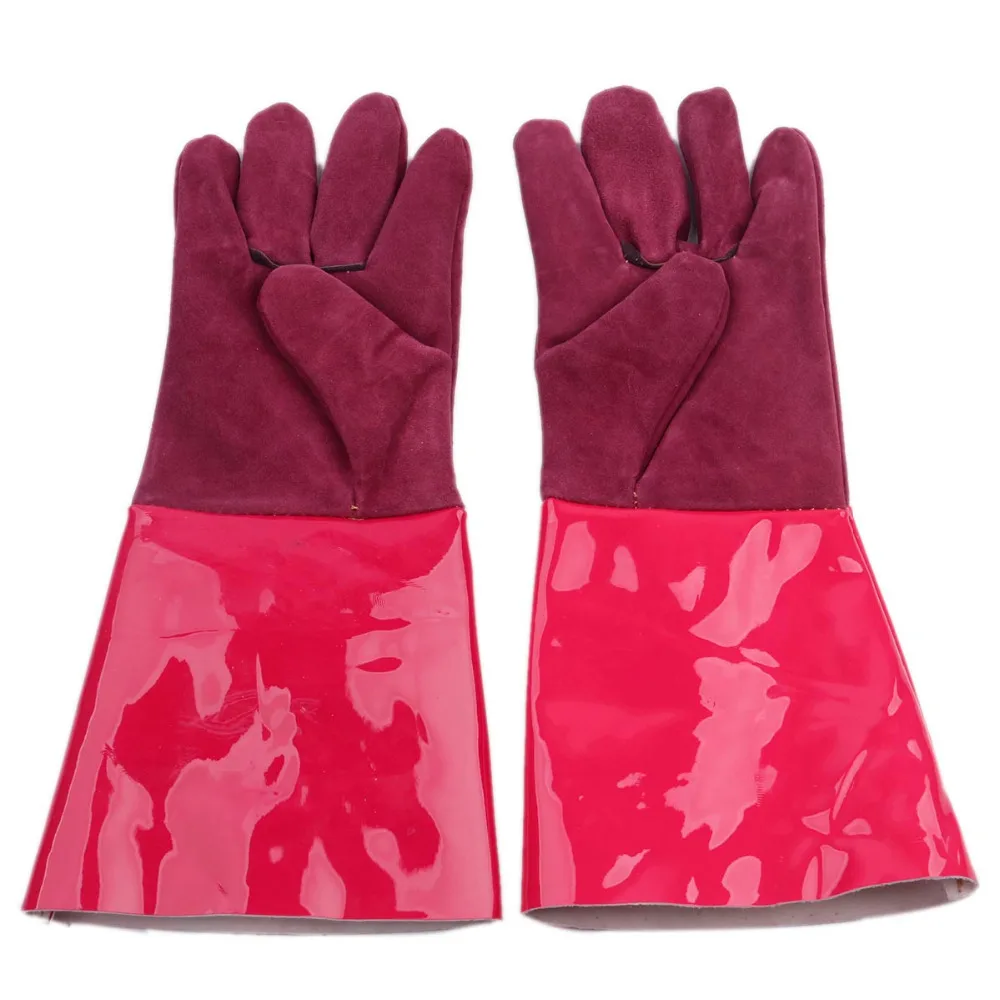 

High Temperature Resistant Splash Resistant Anti-cold Leather Lengthened Thickened Welding Gloves Fireproof Work Safety Gloves