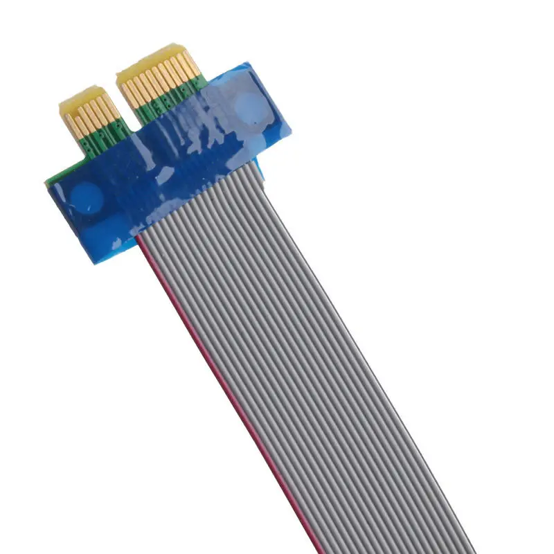 PCIe PCI Express 1x To 16x Extender Riser FFC PCI-E 1x-16x Flexible Flat Cable Computer Components & Parts Brand New
