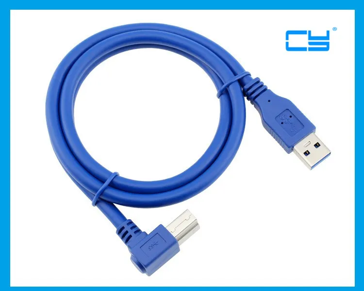 Кабель BM USB3.0 под прямым углом 90 градусов кабель USB 3 0 А папа AM на B Type 6 м 1 2 фута