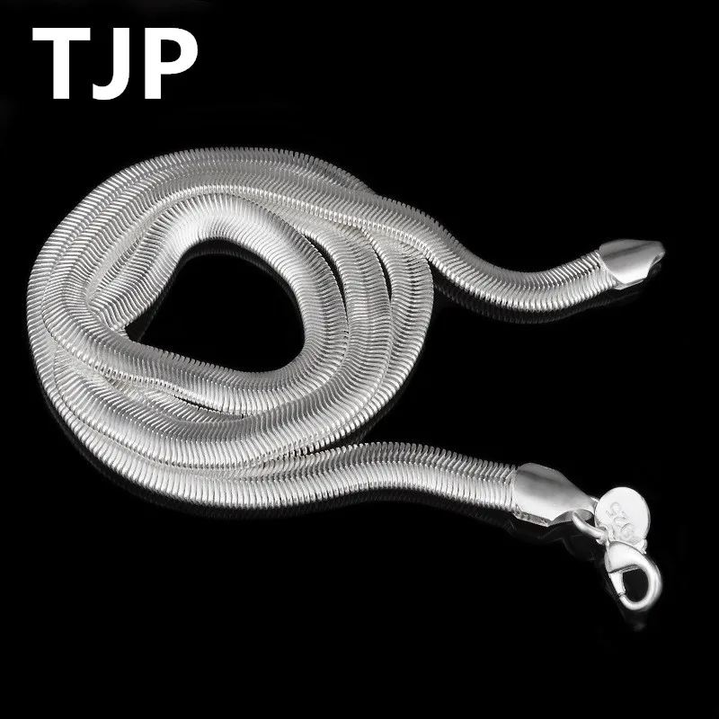 

TJP 6 MM Hot Snake Chain Necklace For Men Party Jewelry Fashion Women Choker Necklace Accessories Best Friend Gift Birthday