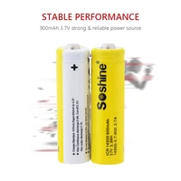 li ion 4pcs Soshine 3.7V ICR 14,500 סוללת 900mAh Li-ion עם בטיחות סיוע שסתום + סוללת Box עבור פנסי פנסים (5)