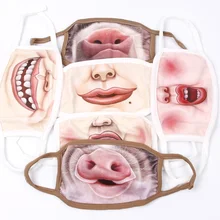 Для мужчин и женщин 6 стилей 3D смешные Анти Пыль теплый хлопок смесь лица рот маска уход за лицом