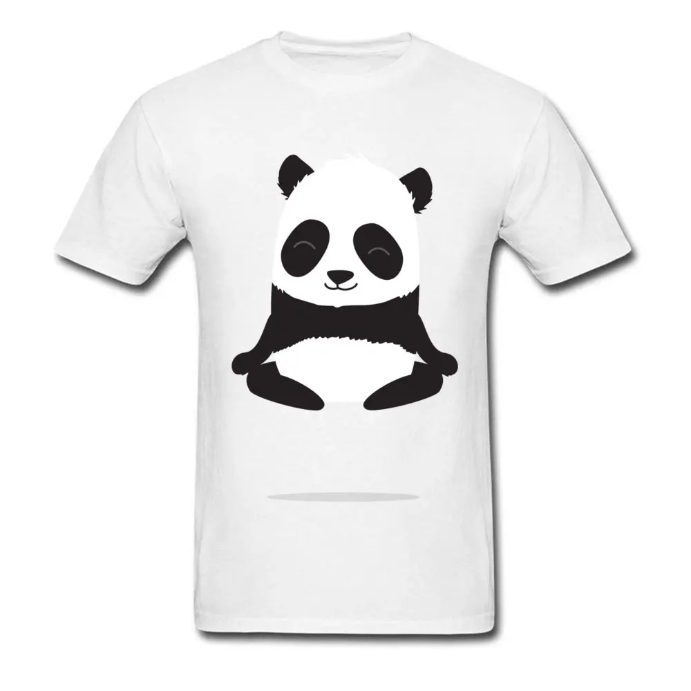 Short Sleeve Tees O-Neck 100% Cotton Men Tshirts Levitating panda Fashionable Clothing Shirt 2018 New Fashion Top Quality Levitating panda white