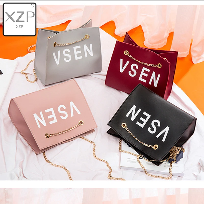 

XZP Handbag Women 2019 New Fashion Style PU Big Capacity Ladies Hand Bags Totes Designer Handbags Letter Leather Shoulder Bag