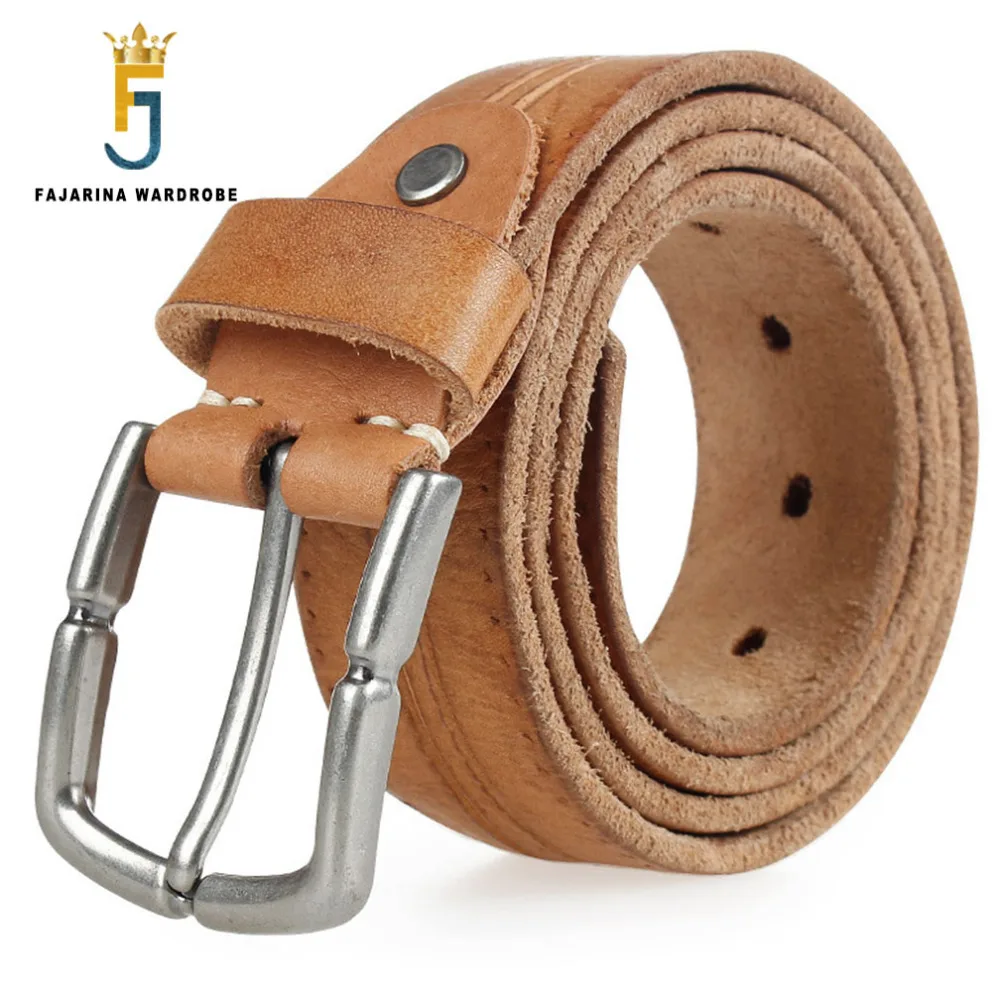 Ремень мужской из воловьей кожи в полоску с металлической пряжкой|belt for men|accessories