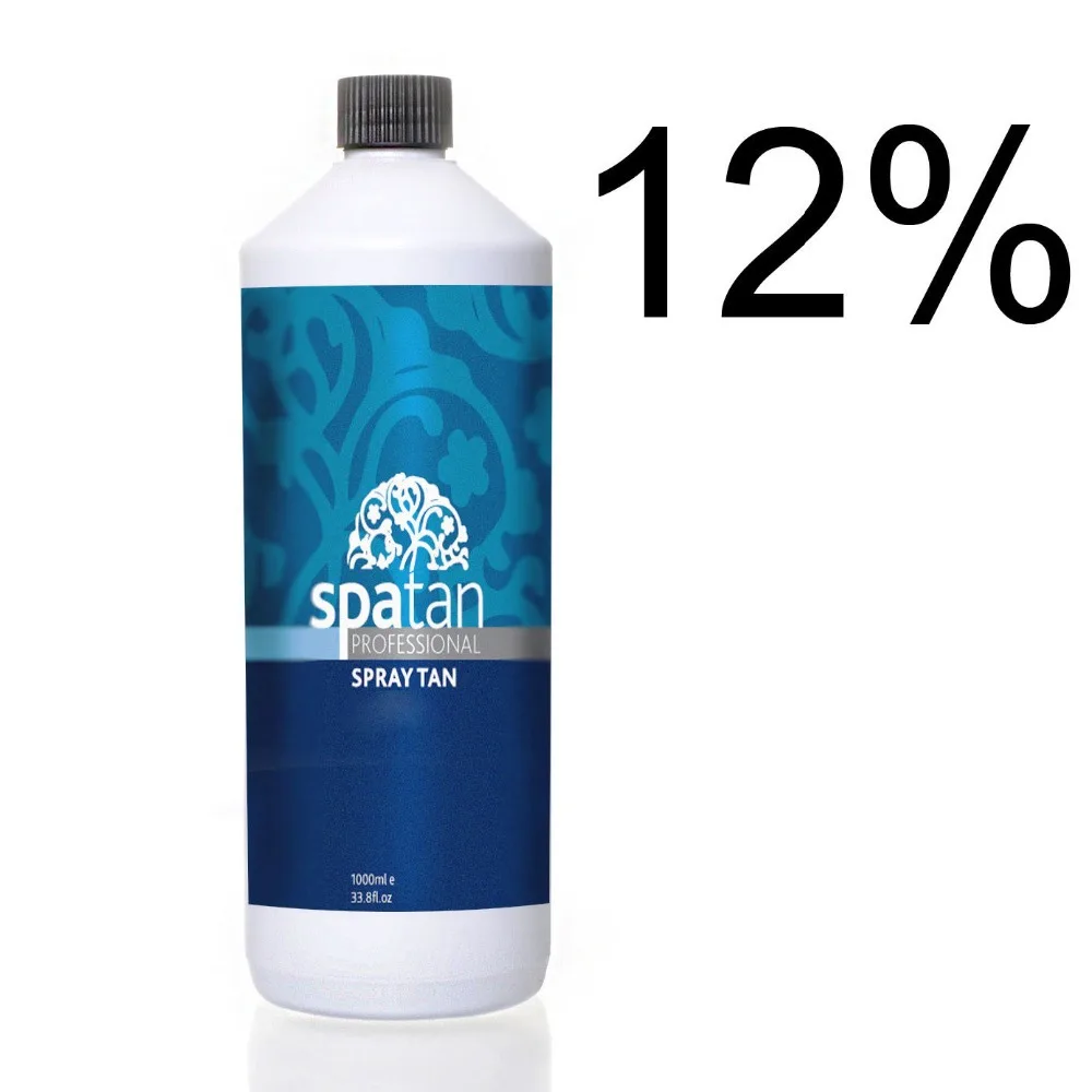 

1 Litre 1000ml Spatan 12% DHA fake spray tan solution for HVLP & Airbrush Tanning Professional salon lotion self tanner