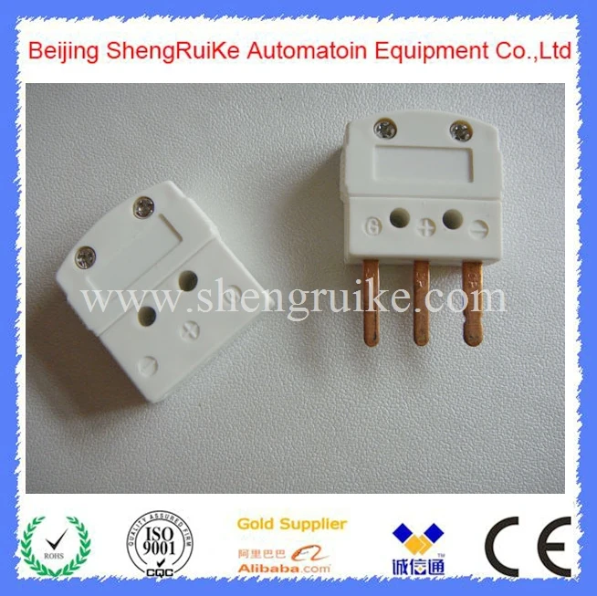 

Threee Flat pin Male and Female Pt100 RTD Connector