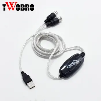 

High Speed 2M MIDI USB IN-OUT Interface Cable Cord Line Converter PC to Music Keyboard Adapter