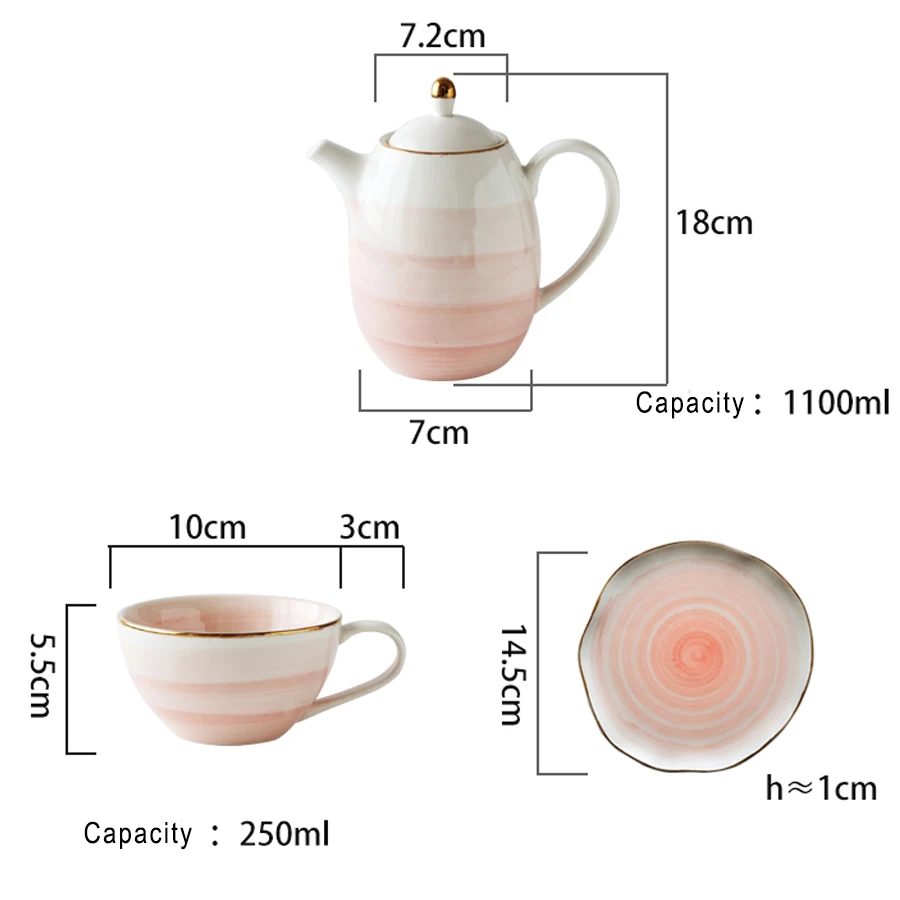 MUZITY керамический чайник с чашками и блюдцами Креативный дизайн фарфоровые кофейные чашки наборы с ложкой из нержавеющей стали 304