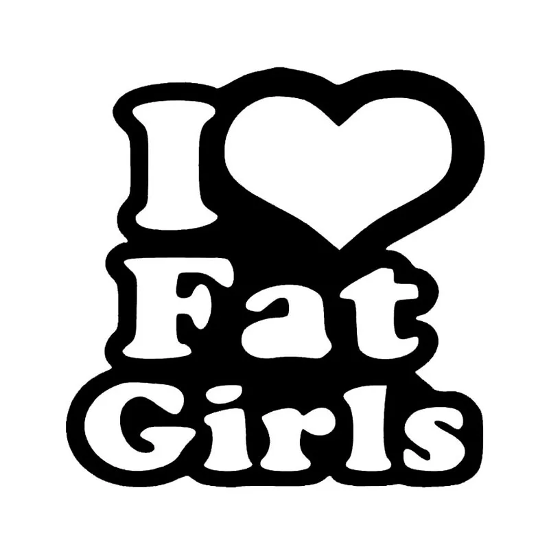 Wholesale 10pcs Lot 20pcs Lot I Love Fat Girls Vinyl Decal Car Truck