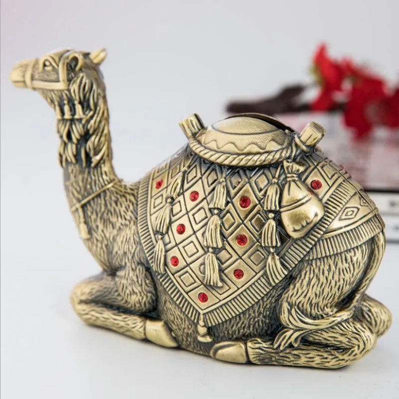 Новая европейская креативная верблюжья копилка, высококачественные металлические поделки, милые детские подарки, копилка из цинкового сплава, украшение для дома