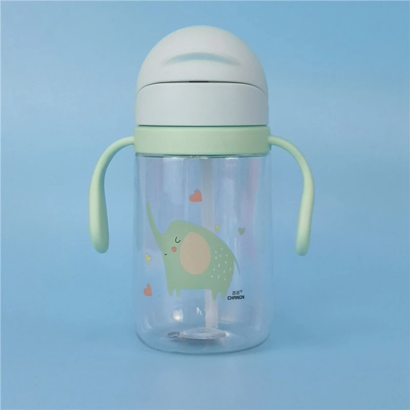 400ML Kids Baby Water Bottle Free Children's Cup Baby Portable Feeding Bottle With Straw Handles Leak Proof Durable Water Cup 2