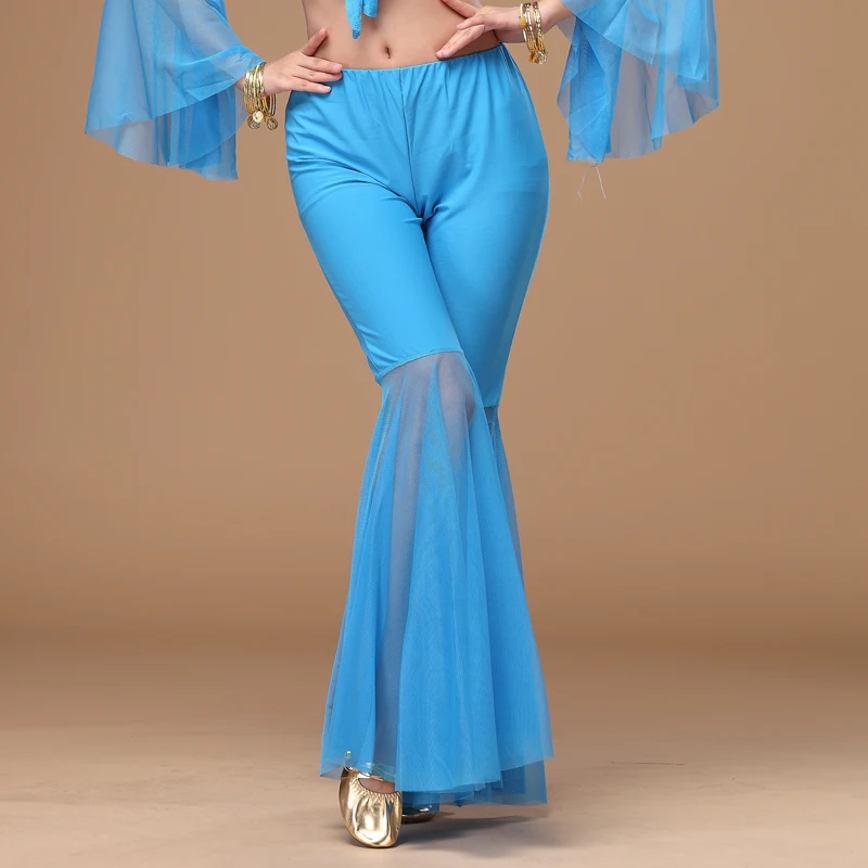 9 colors Wholesale women belly dance Practice trousers sexy mesh belly