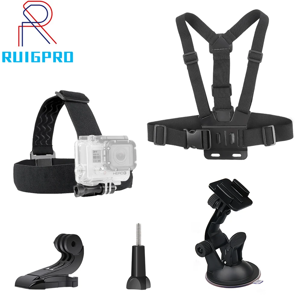 

for Gopro Hero 7 5 4 4session Accessories Set Head Strap Chest Strap Suction Cup For Xiaomi for Yi 4 K for EKEN H9R VS69