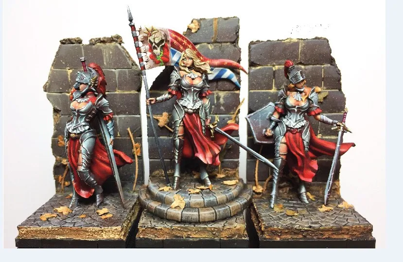 

35mm Scale Sexy of the Rose Unpainted Resin Model Kit 3 Figure Free Shipping