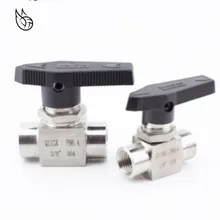 Женский шаровой клапан с резьбой 1/" 1/4" 3/" 1/2" 3/" BSP Нержавеющая сталь 304 высокого давления высокой температуры 2-ходовой шаровой клапан
