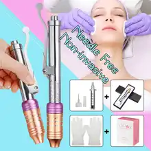 Needleless Высокое Давление Регулируемый инъекции массаж кислотные пистолеты комплект для против морщин/лифтинг губ красота