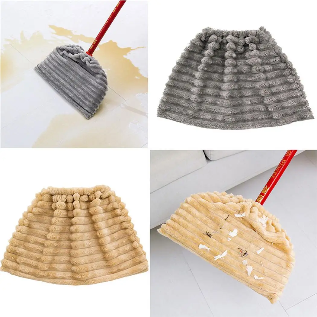 

Flannel Mop Cloth Cover Absorbent Multi-function Household Cleaning Supplies Ligtht Gray, Light Coffee