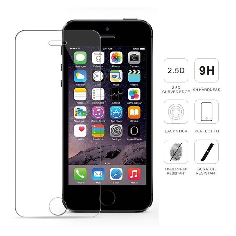 Закаленное стекло для iPhone 5S 6 6S 7 8 Plus X XR XS max защита экрана Защитное защитная