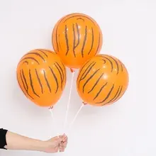 10 шт./компл. 12 дюймов с изображением животных из джунглей с модным принтом День рождения Декор шары Детские подарок вечерние Свадебные украшения надувной игрушка