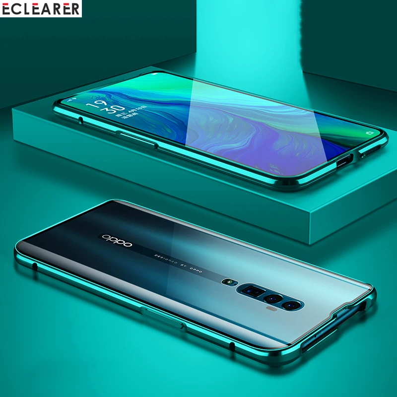 Защитный чехол с двойным закаленным стеклом для Oppo Reno/ 10x zoom Роскошный