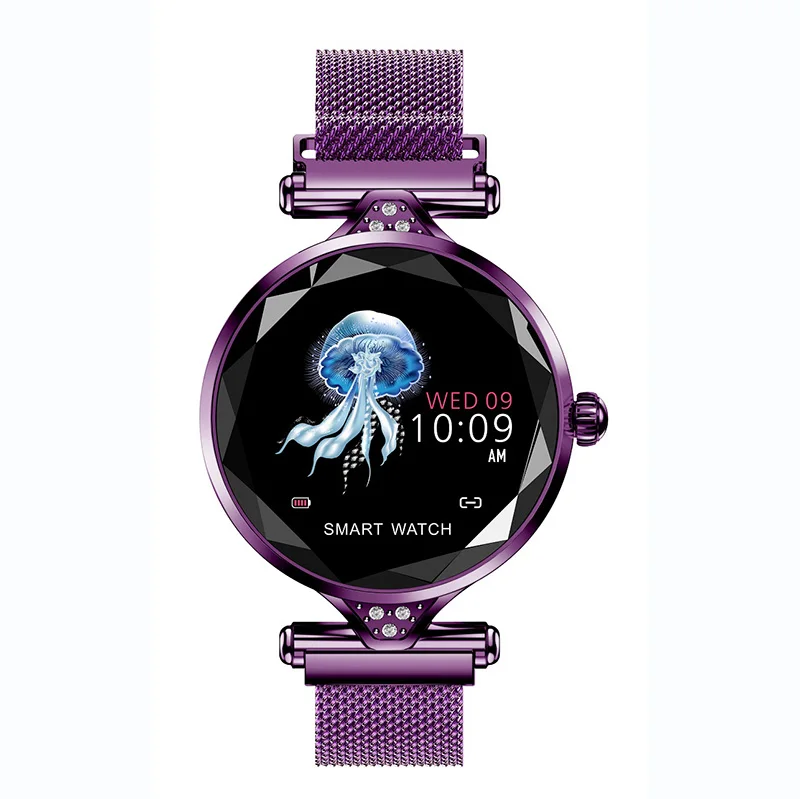 Новинка, Роскошные Смарт-часы для женщин, водонепроницаемые женские модные Смарт-часы, фитнес-трекер для Android IOS, подарок для телефона - Цвет: PURPLE 1160-2