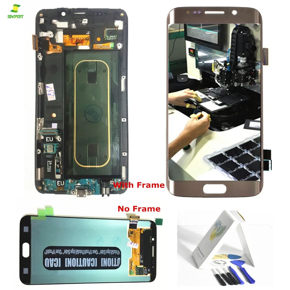 S6 Edge Plus экран для samsung Galaxy G928 G928F ЖК дисплей сенсорный дигитайзер полная сборка 5 7