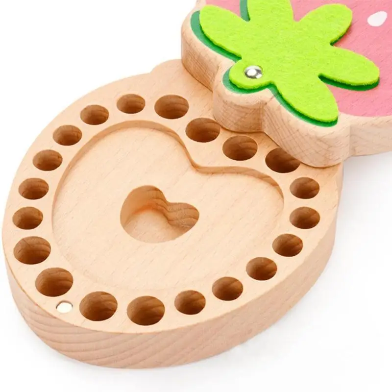 Коробка для клубники сувенир зуб коллекция деревянные детские Силиконовая зубная щетка для малышей коробка