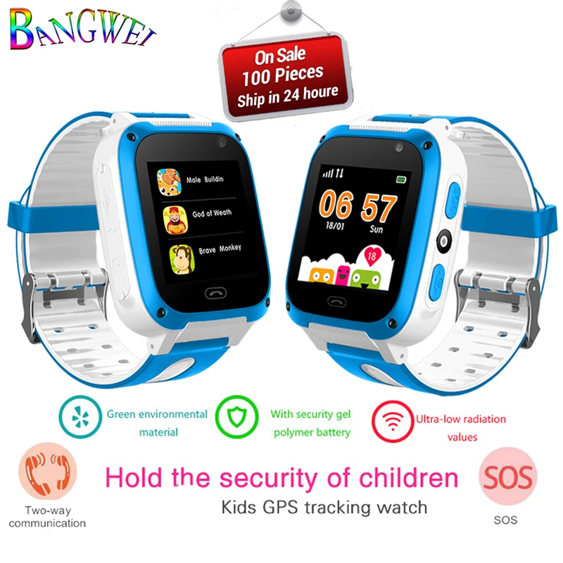 WISHDOIT светодиодный цветной сенсорный экран Детские умные часы LBS