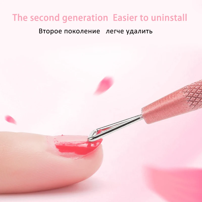 

LKE Nail tools four-color optional second-generation Nail Cuticle Pusher Remover Stainless Steel Manicure Nail Art Tool